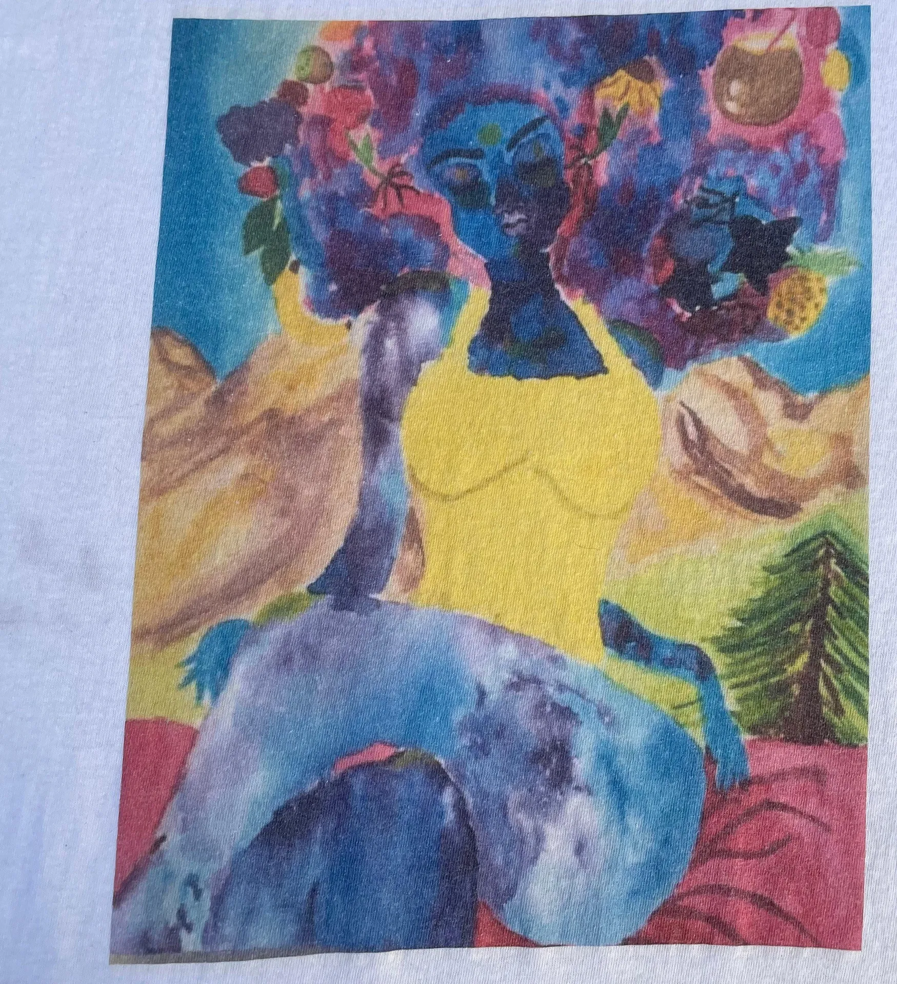 Rare Vintage African American Woman Afro Art T-shirt - Image 9