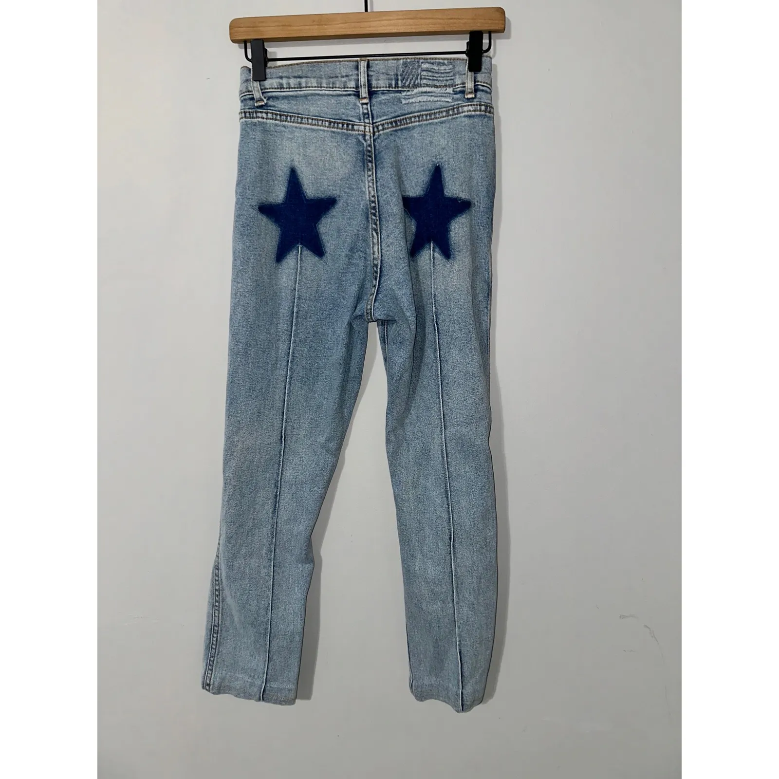 Revice Denim Jeans‎ Women's Blue Distressed Ripped Stars High Rise Size 25 - Image 4