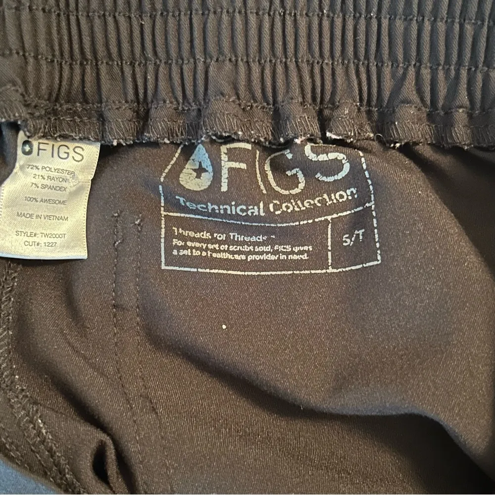 Figs Technical Collection Yola High Waisted Skinny Women's Size S/T Pants Black - Image 6