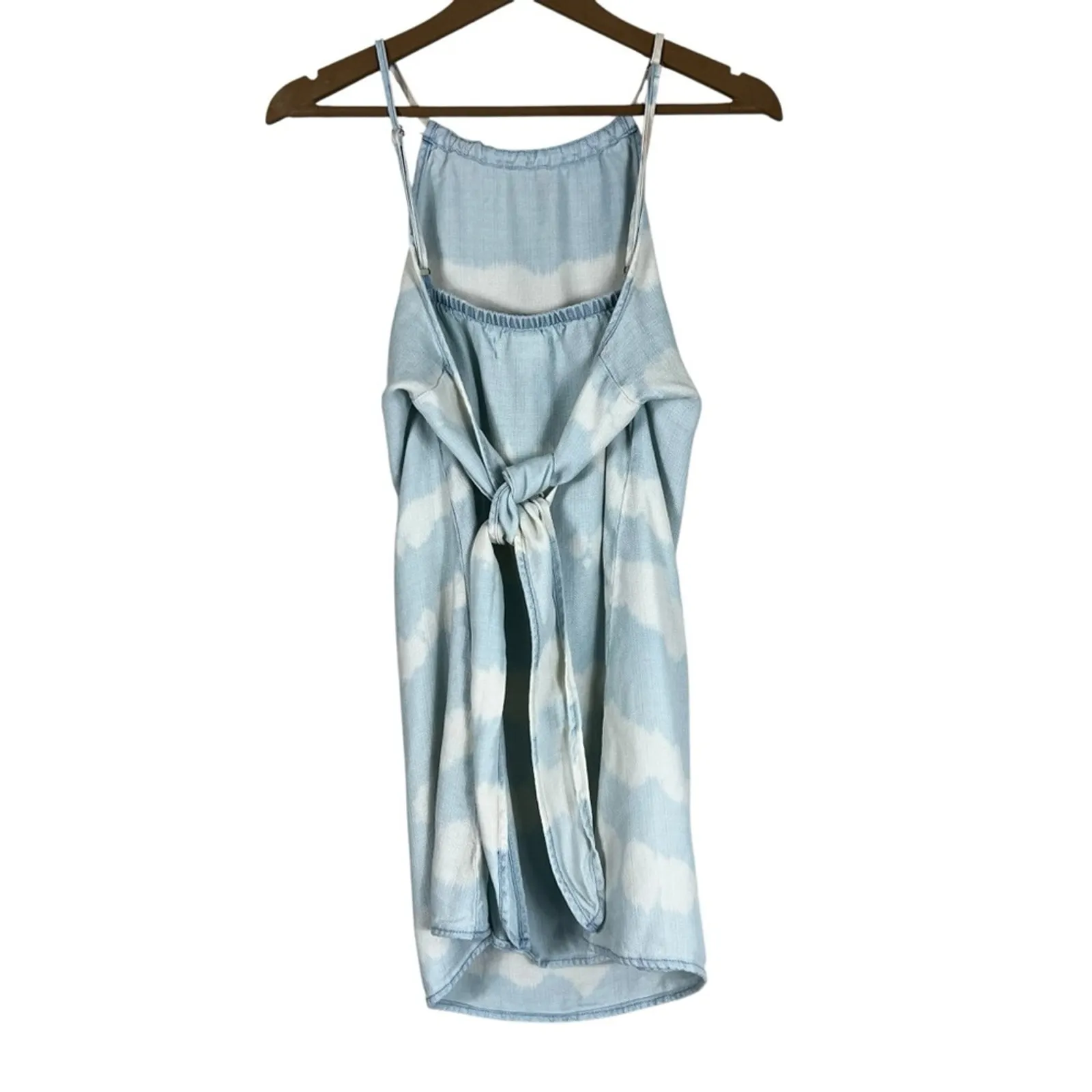 Cloth & Stone Anthropologie Mini Swing Dress Womens XS Blue Backless Coastal - Image 5