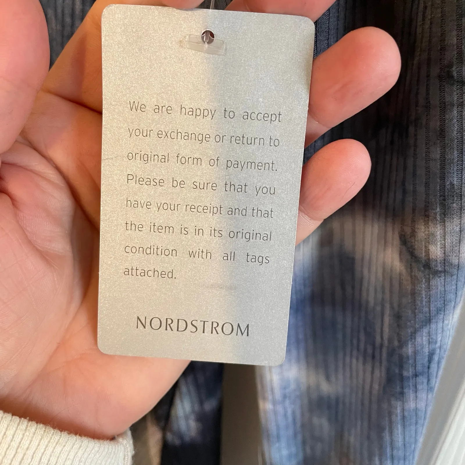 NWT Ke•Ned•ik tie dye knit dress navy size Large Blue - Image 14