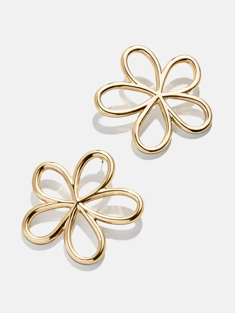 Jordy Earrings Flower Hoop - Image 2