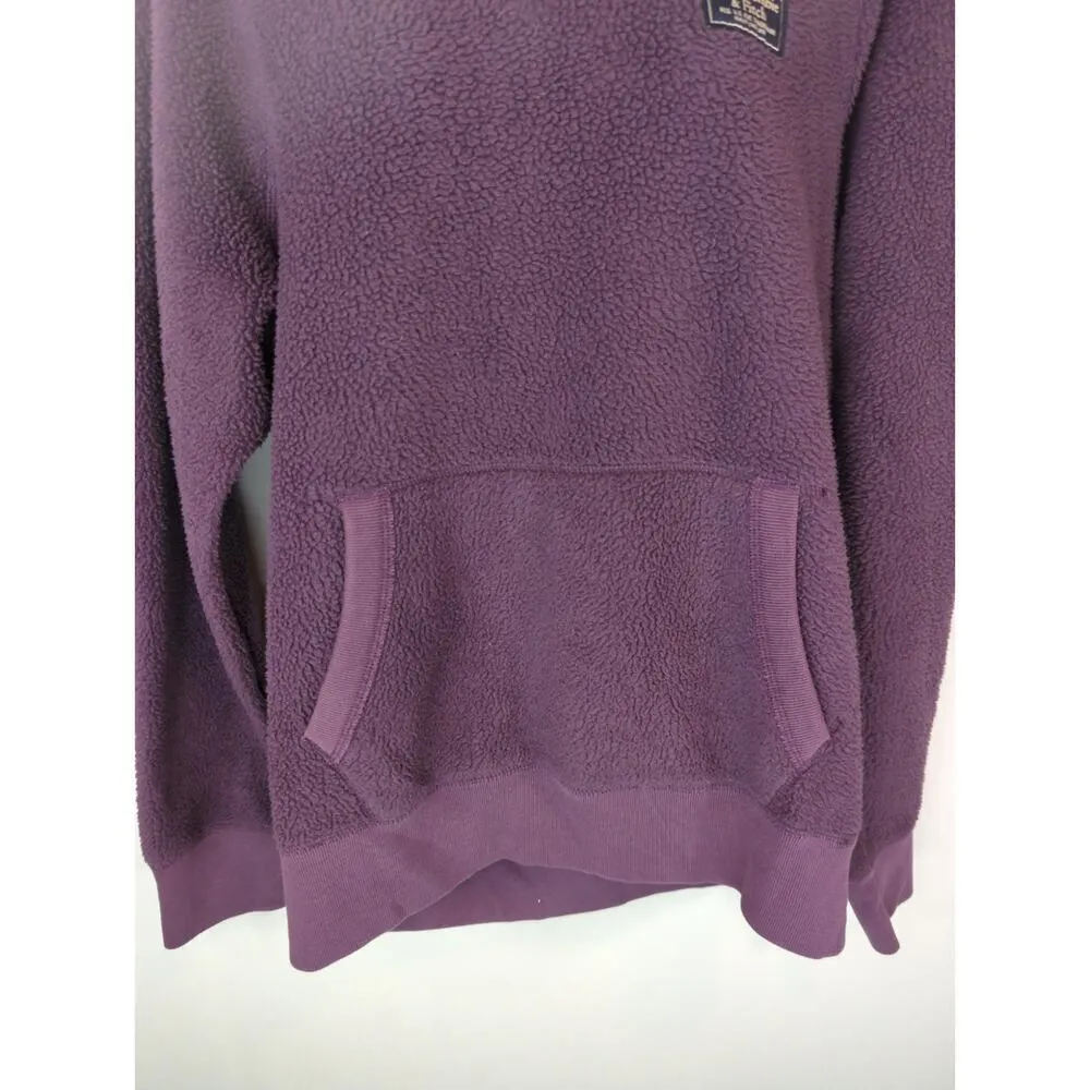 Abercrombie & Fitch‎ Purple Fleece Pullover Hoodie Athleisure Sports Size L - Image 3