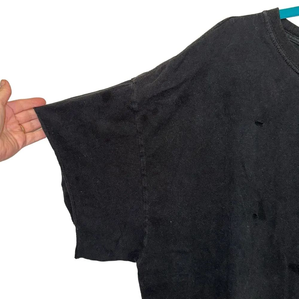 Harley-Davidson Distressed Black Cropped Riding Club Tee Shirt - Image 3