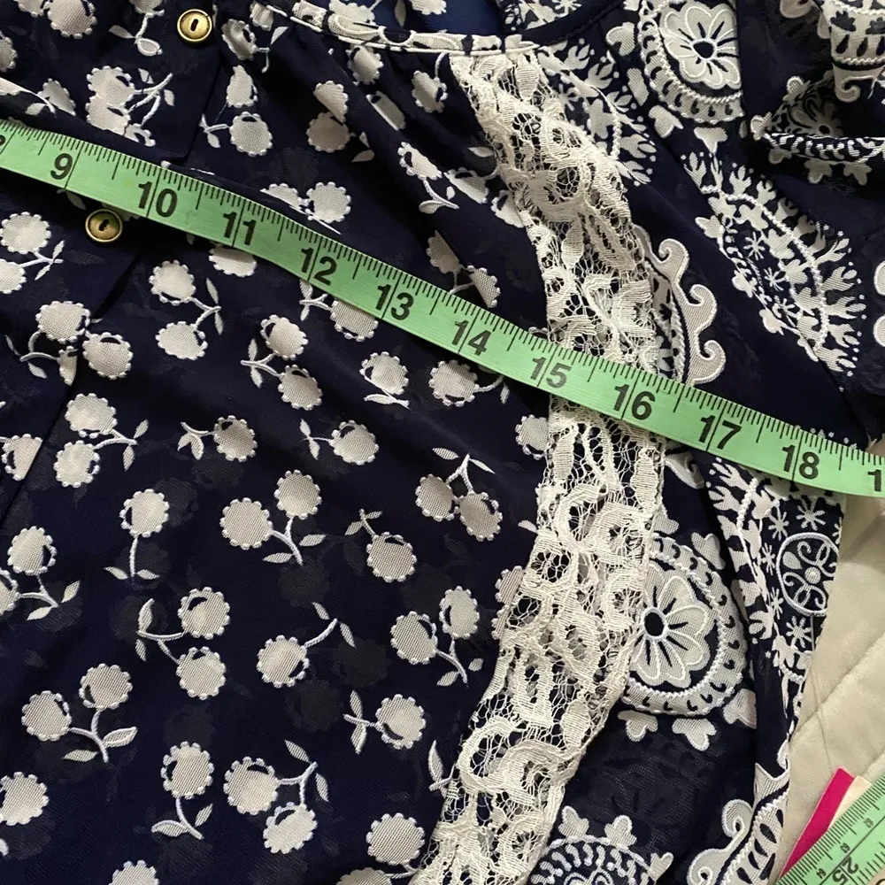 Siren Lily  small maternity sheer button up blouse - Image 11