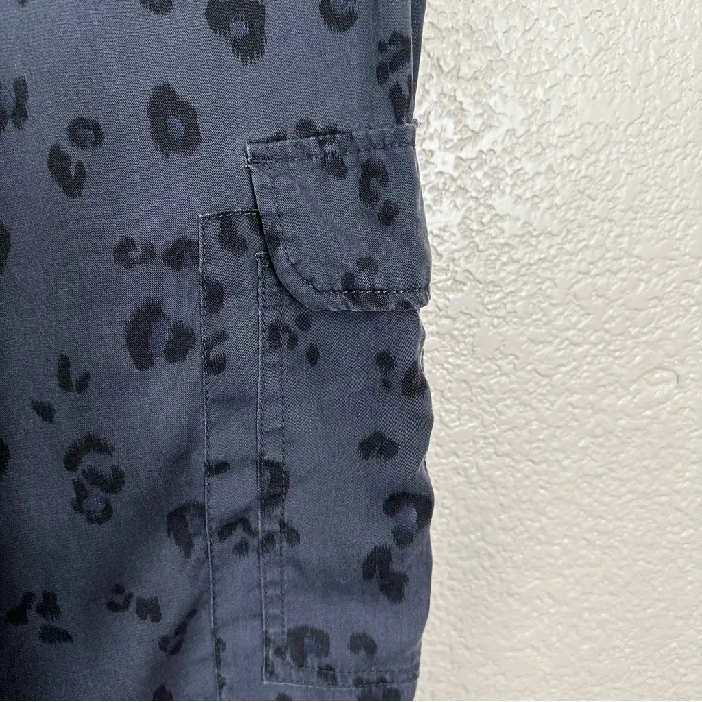 Democracy 100% Lyocell Midnight Blue Leopard Patch Utility Joggers, Sz Medium - Image 6