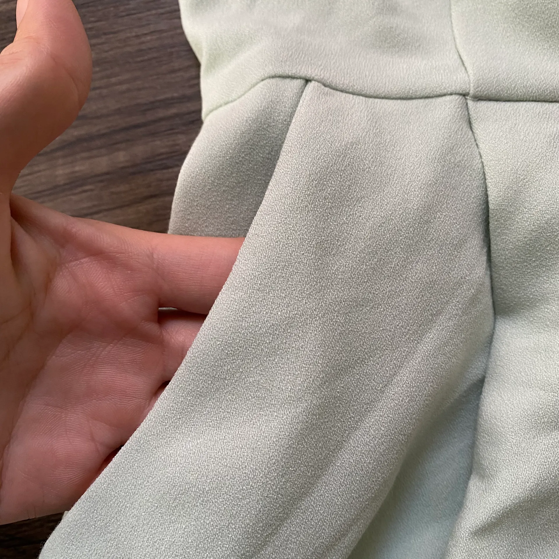 Sheer Neckline Lace Flared Romper Green - Image 6