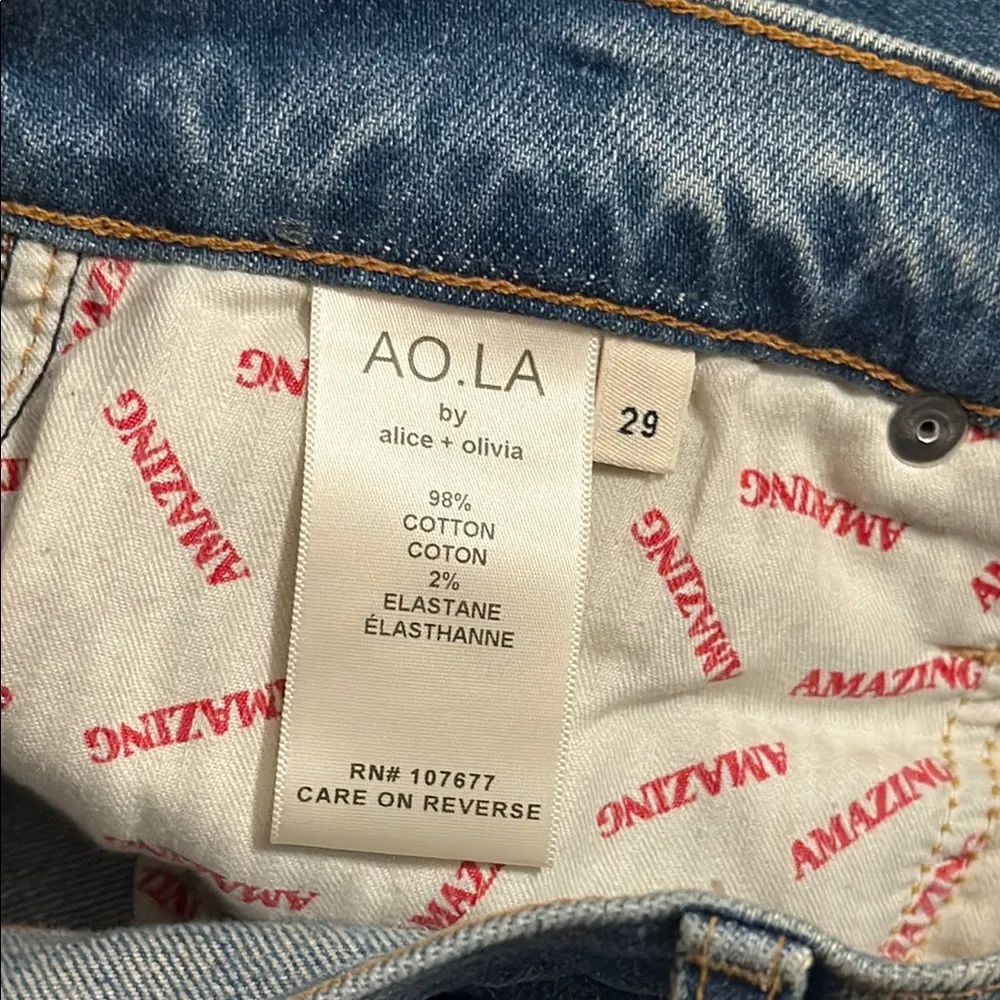 💙💖 Alice & Olivia AO.LA High Waisted Cropped Double Hem Jeans - Image 7
