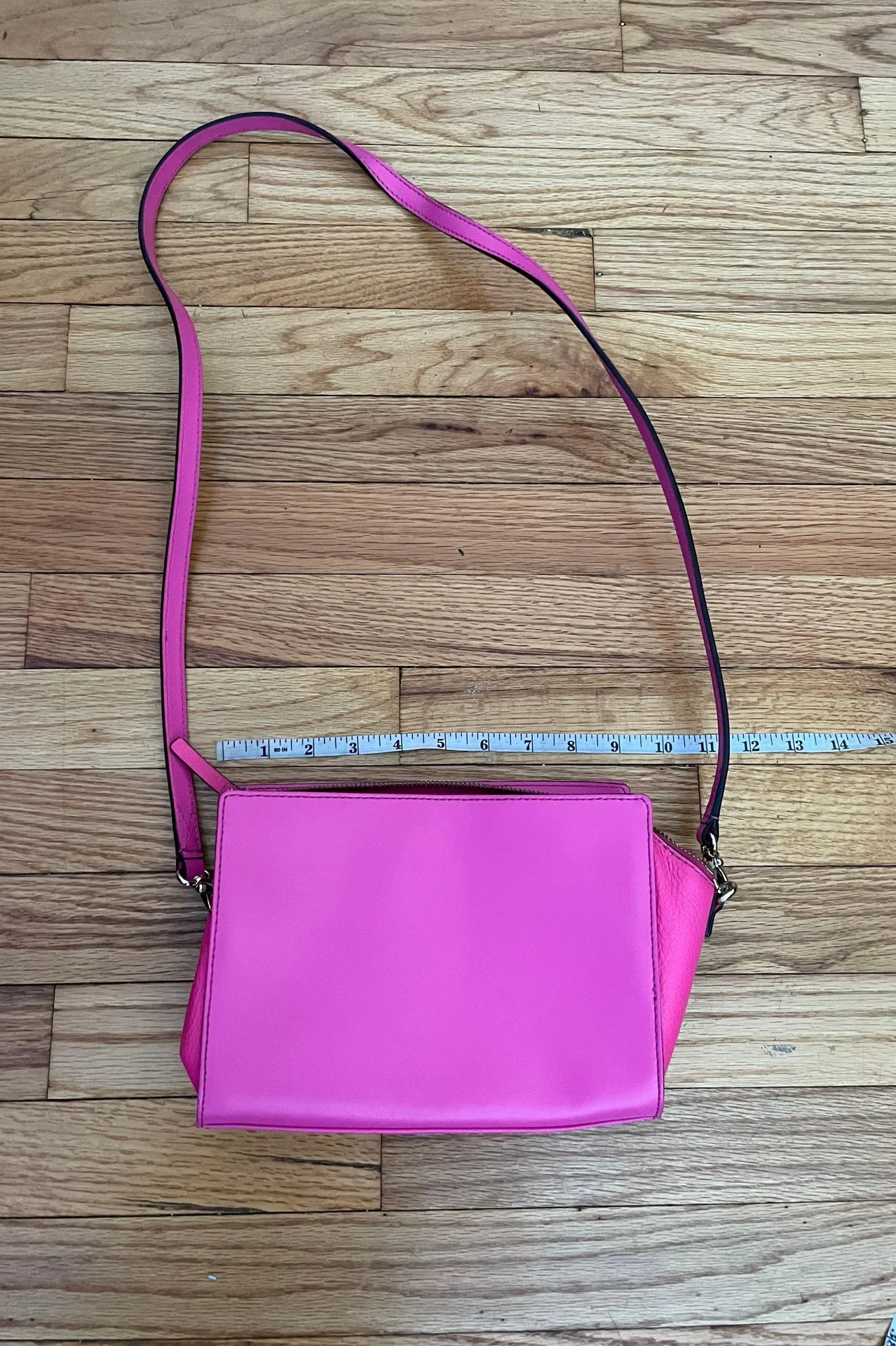 Adelia Hadley 2way Leather Bright Neon Crossbody Messenger removable strap clutc Coquette Barbie Colorful Neon Pop - Image 4