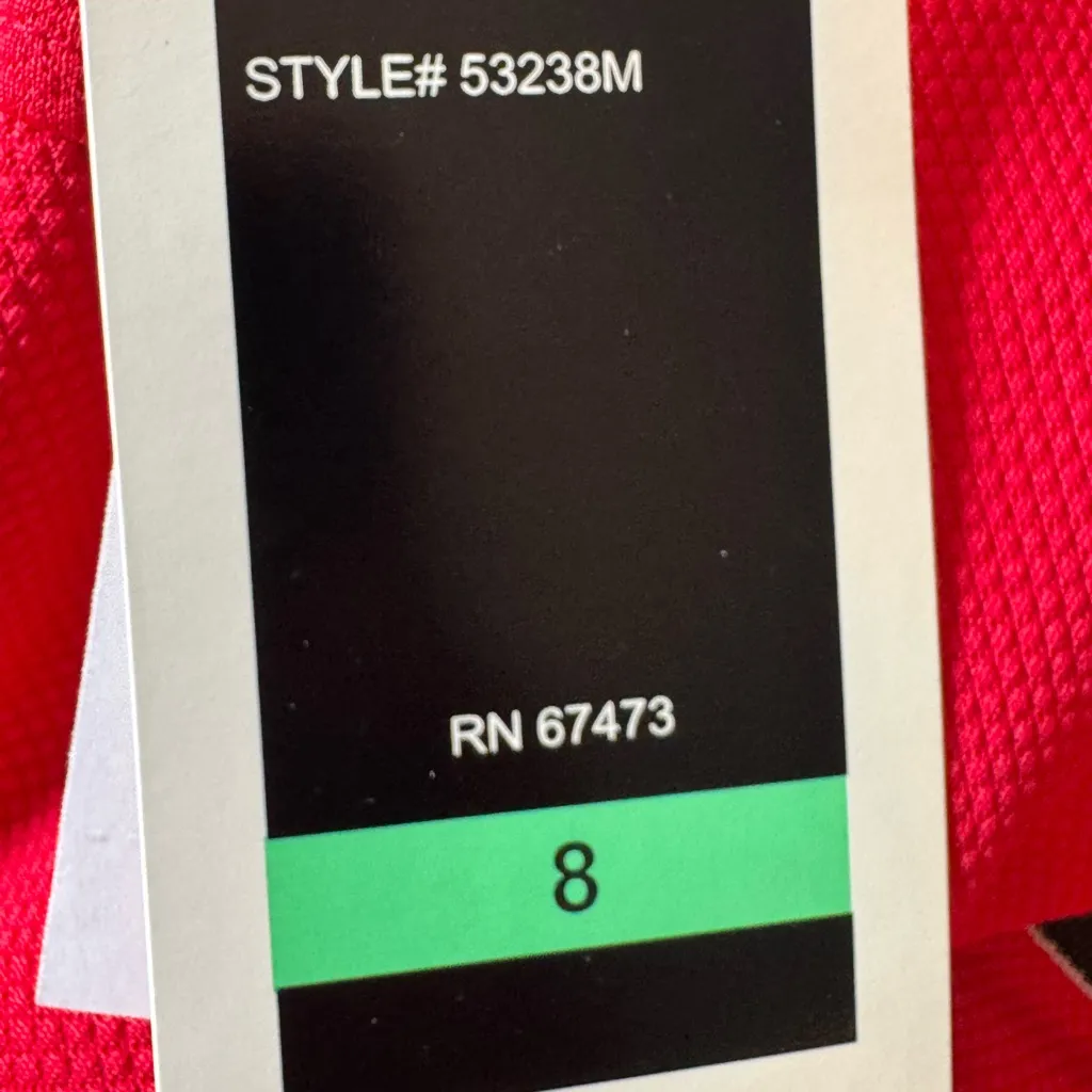 Julian Taylor Red Fitted Short Sleeve Blouse - Image 7