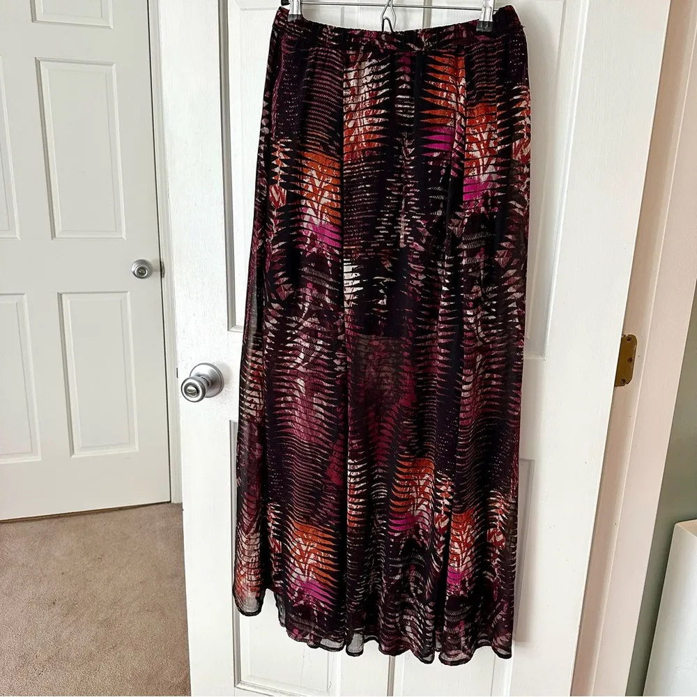 Abercrombie & Fitch Sheer Print Maxi Skirt Size L - Image 3