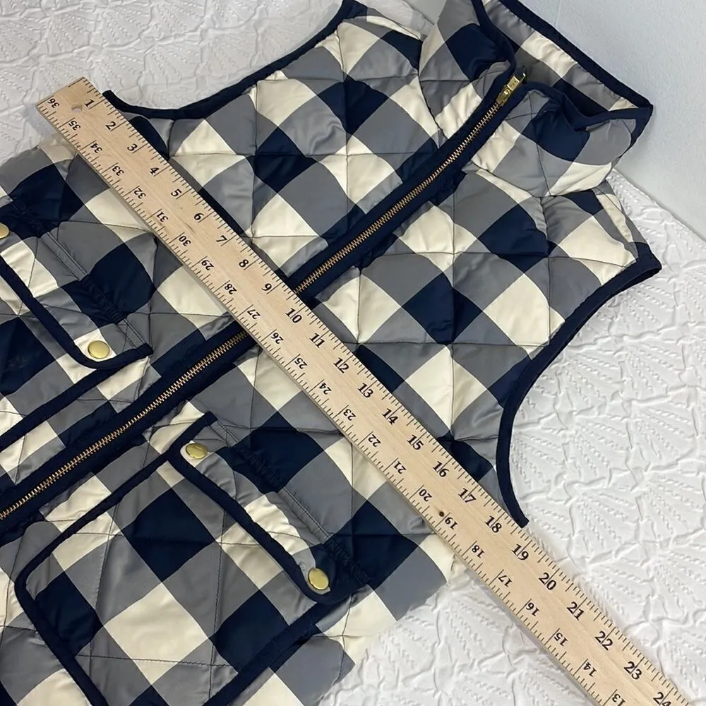 J. Crew Excursion Quilted Vest in Buffalo Plaid Check Size small - Image 7