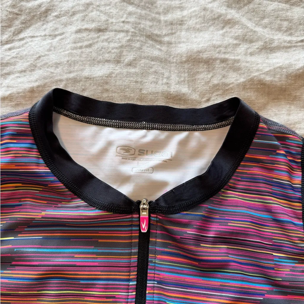 Sugoi Cycling Workout Multicolored Tank Top Pink - Image 2