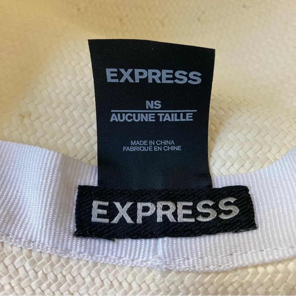 Women's Off-white Wide Brim Straw Beach Hat w/ Black Ribbon - Image 8