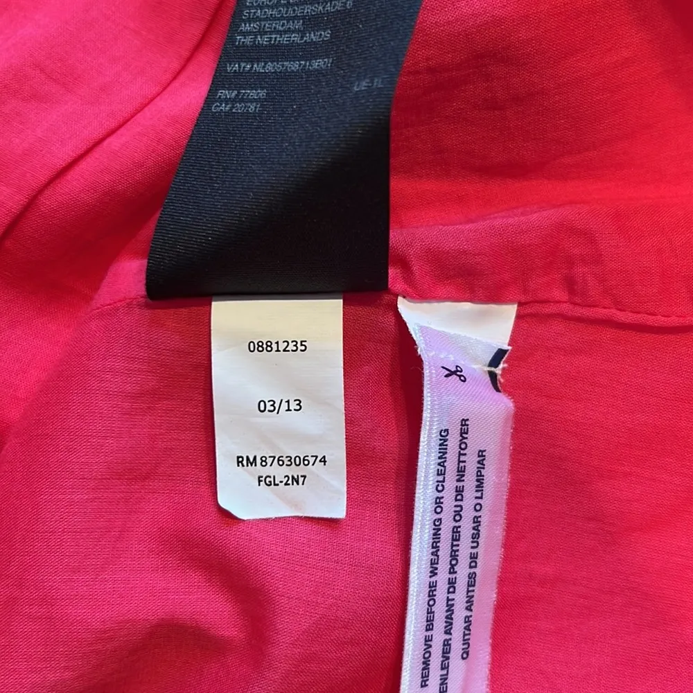 Tommy Hilfiger sundress 4 pink thin straps scoop neck lined pleated side zipper - Image 11