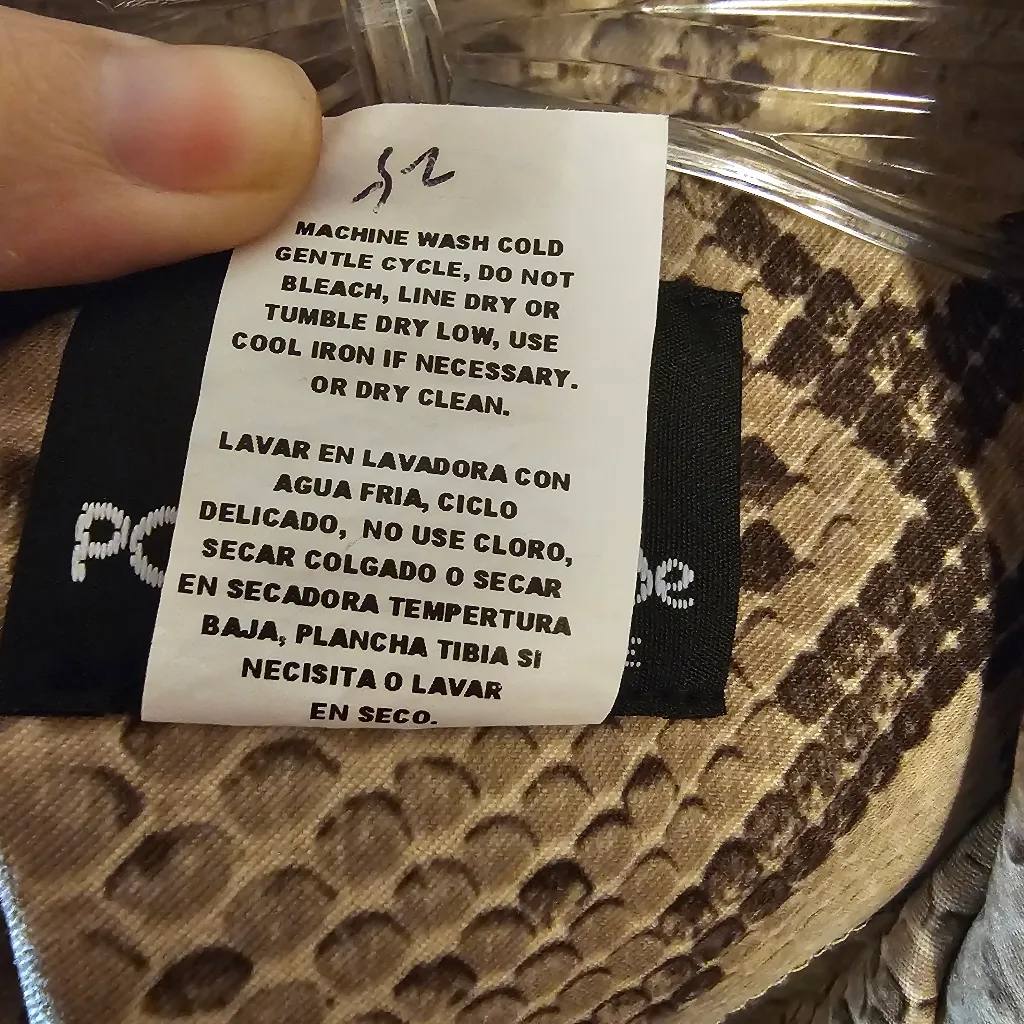 Positive Attitude Petite Vintage Anaconda Snake Print Zip Up Blazer Jacket Tan Size 12P - Image 6