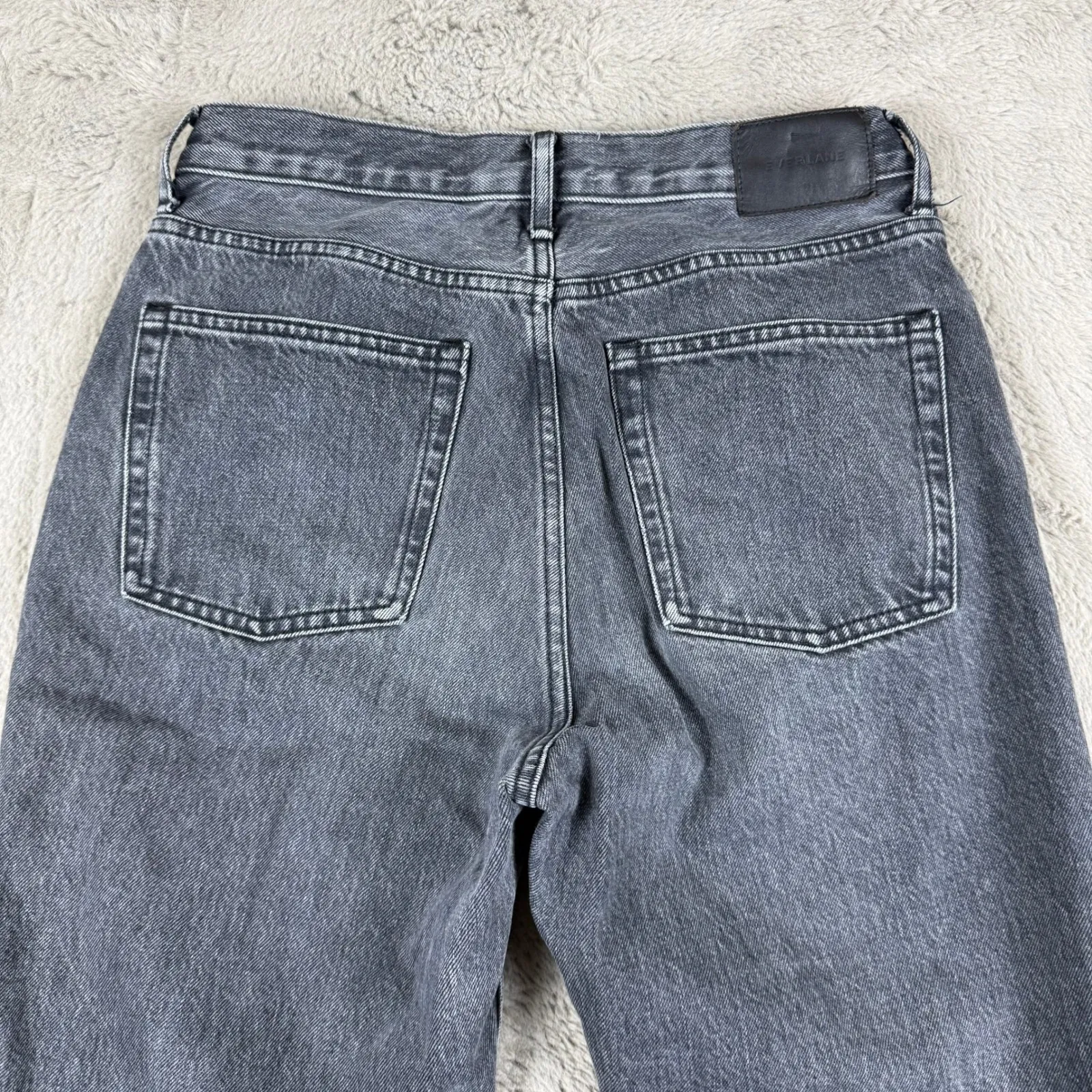 Everlane 90s Cheeky Jean High‎ Rise Straight Leg Denim Gray Wash Size 26 - Image 4