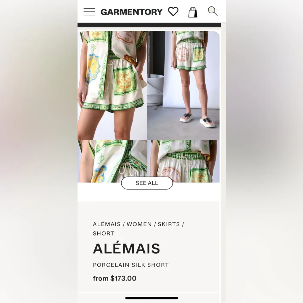 Boho Style Porcelain Print Pajama set or Beachwear Size Large Green - Image 8