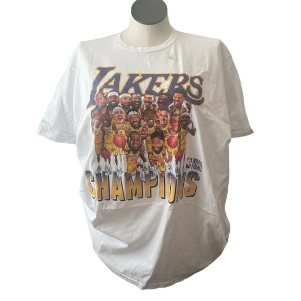Fanatics Lakes Tee White Cotton Shirt Unisex NBA Champion 2020 basketball Sz XL - Image 37