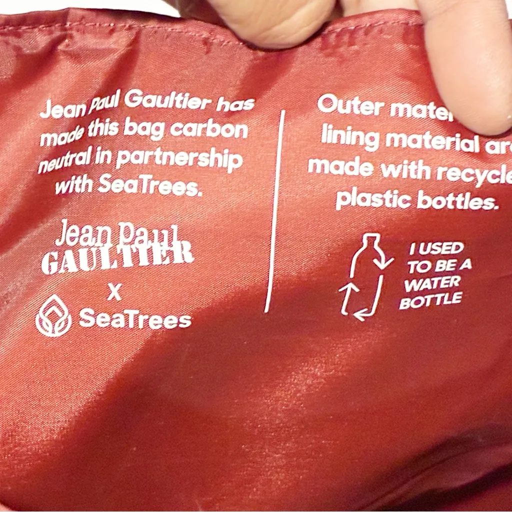 Jean Paul Gaultier Red Satin Tote Bag - Image 4