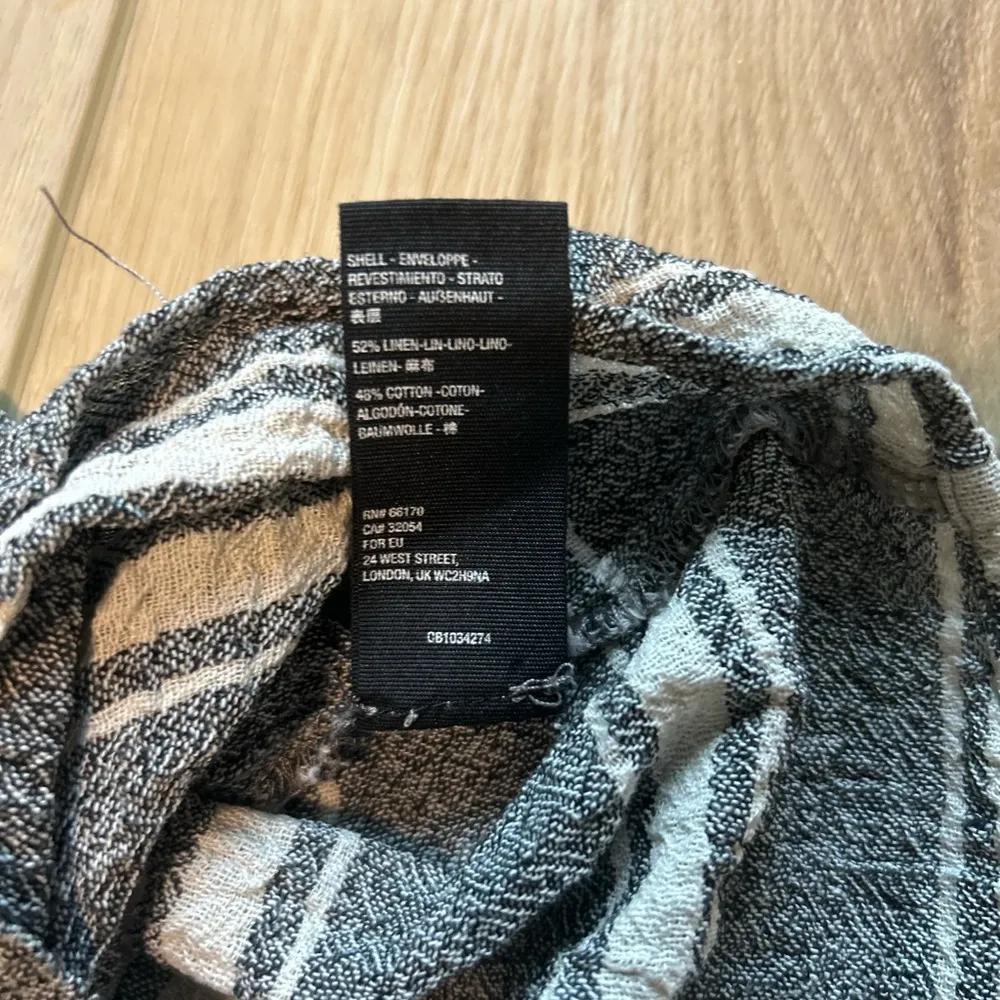 We the Free/Free People Linen/Cotton Blend Oversized Striped Tunic Button Up XS - Image 6