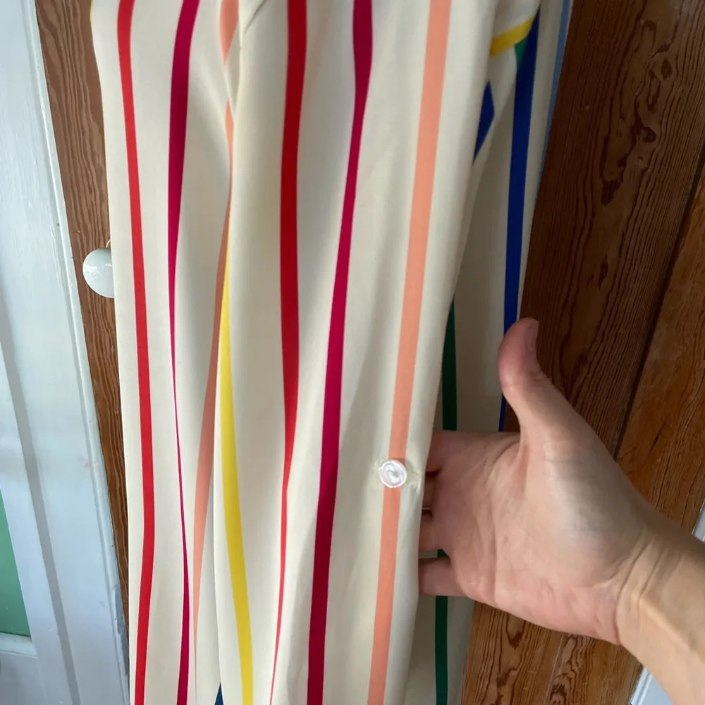 Summersalt The Short Effortless Shirtdress Cover-up Rainbow Stripe - Sz Med - Image 6