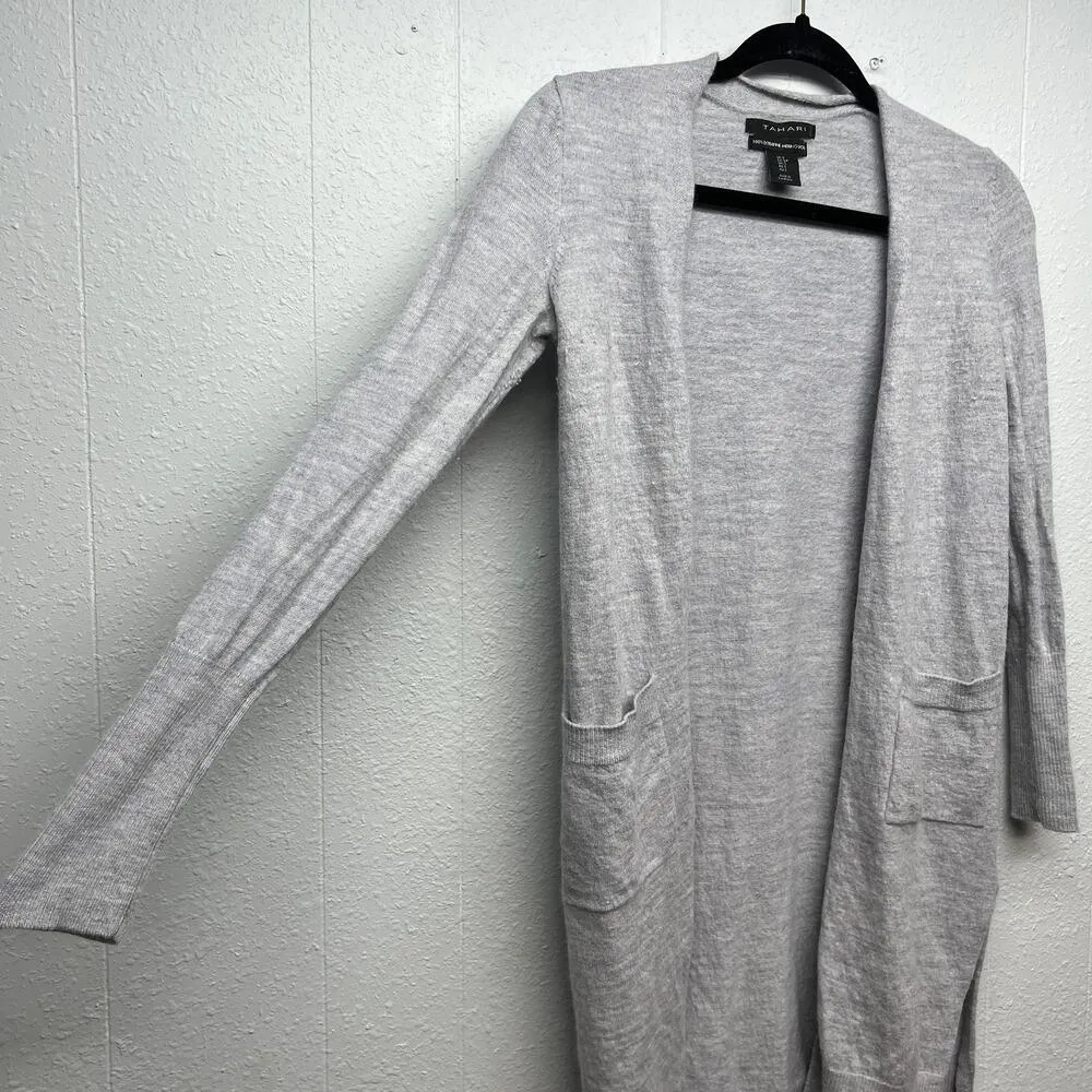 Tahari Cardigan Womens Small 100% Extra Fine Merino Wool Old Money Quiet Luxury - Image 6