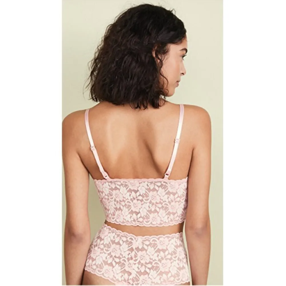 💕HANKY PANKY Cross-Dye Retro Longline Wireless Lace Bralette Rosita Marshmallow - Image 3