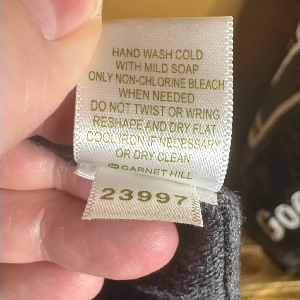 Garnet Hill Gray Cashmere Blend Open Front Tunic Cardigan Size Small - Image 5