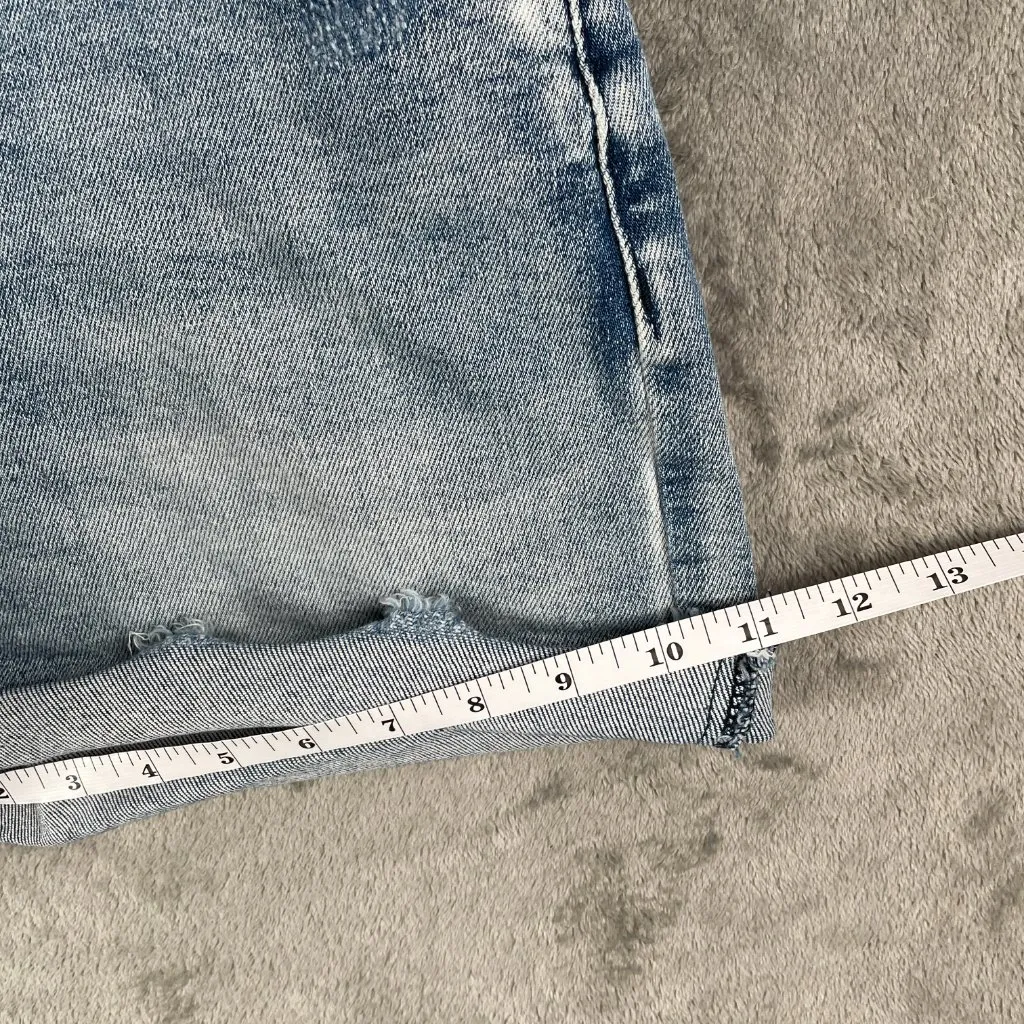 Judy Blue High Rise Cutoff Shorts Women’s L Distressed Light Wash Frayed Hem Y2K - Image 6