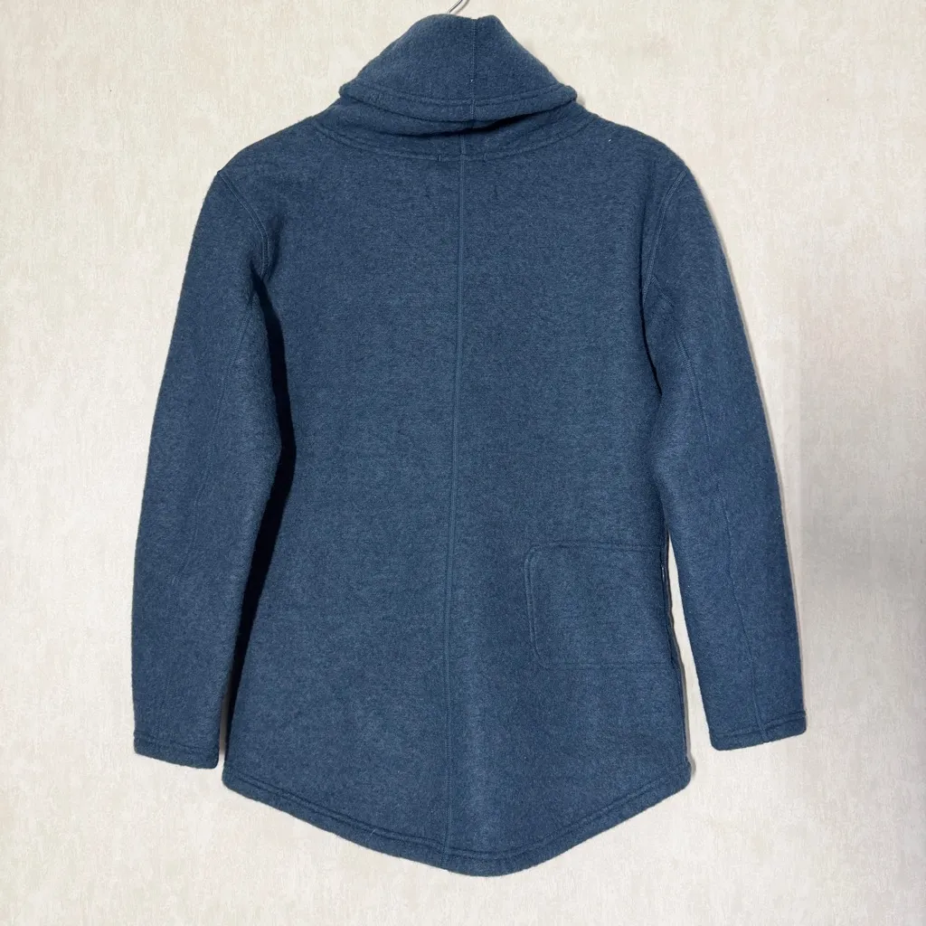 Smartwool Wool Blend Hudson Trail Fleece Pullover Turtleneck in Twilight Blue M - Image 7