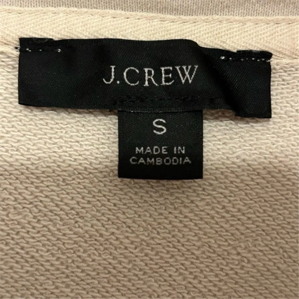 J.Crew Women’s Magic Rinse Beige Half-Zip Pullover Sweatshirt Size S - Image 7