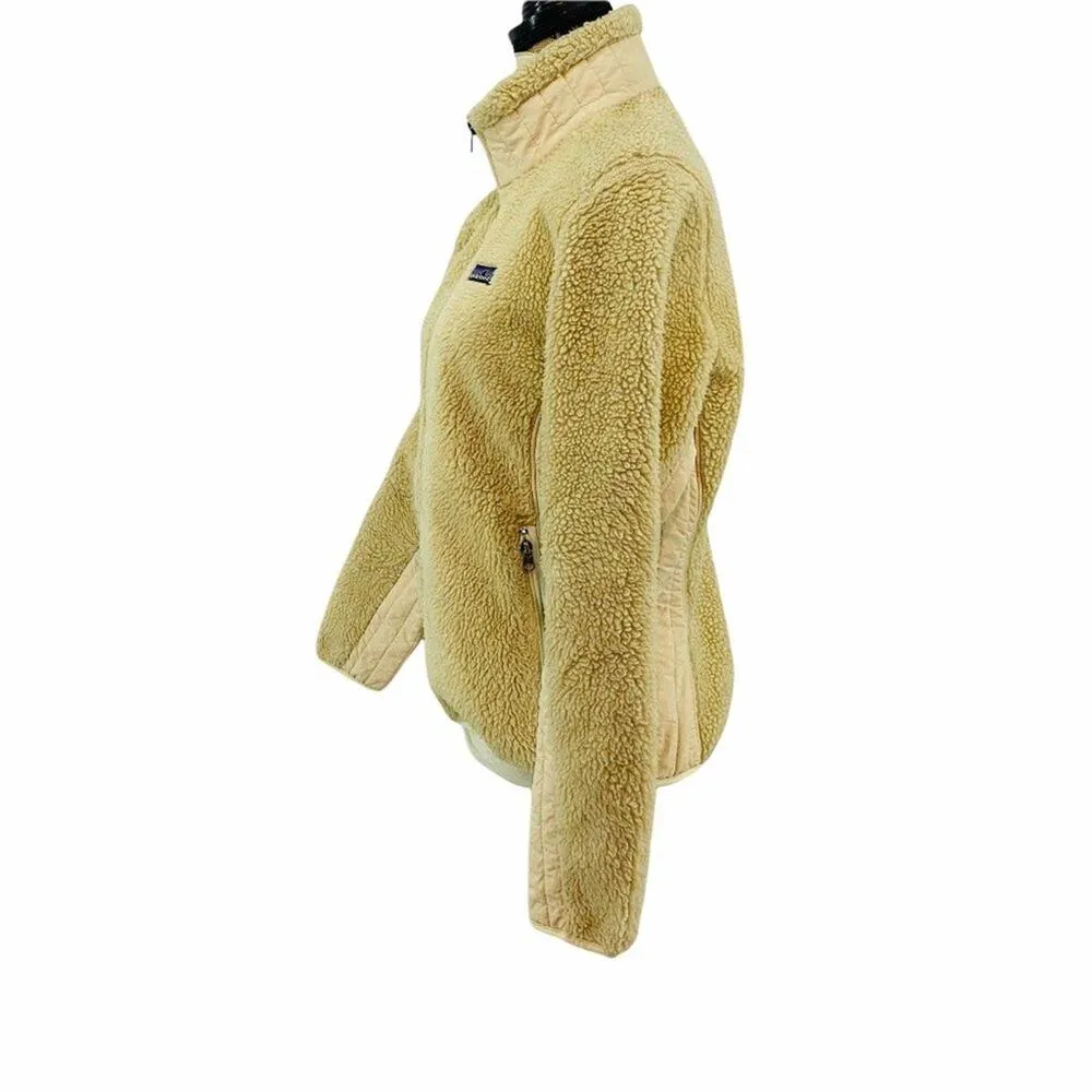 Patagonia Synchilla High Pile Full Zip Fleece Cream Jacket Medium - Image 5