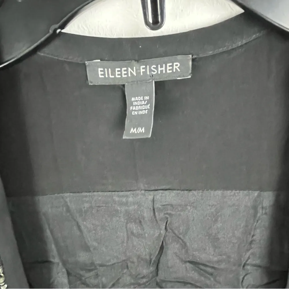 EILEEN FISHER Rivulet 100% Silk Crepe de Chine Racerback Top, Size Medium - Image 3