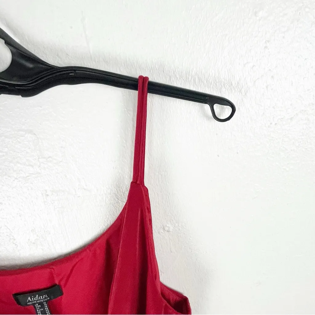 AIDEN MATTOX Red Faux Wrap V - Image 8