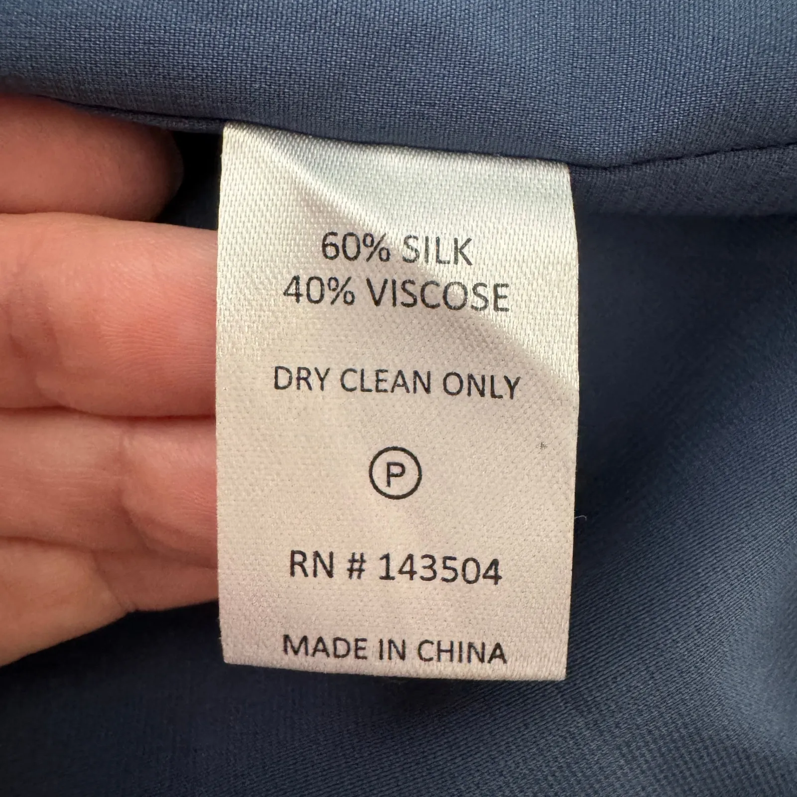 Marie Oliver Jenna Blouse Size Medium Blue Silk Blend Long Sleeve Boho Elegant - Image 13