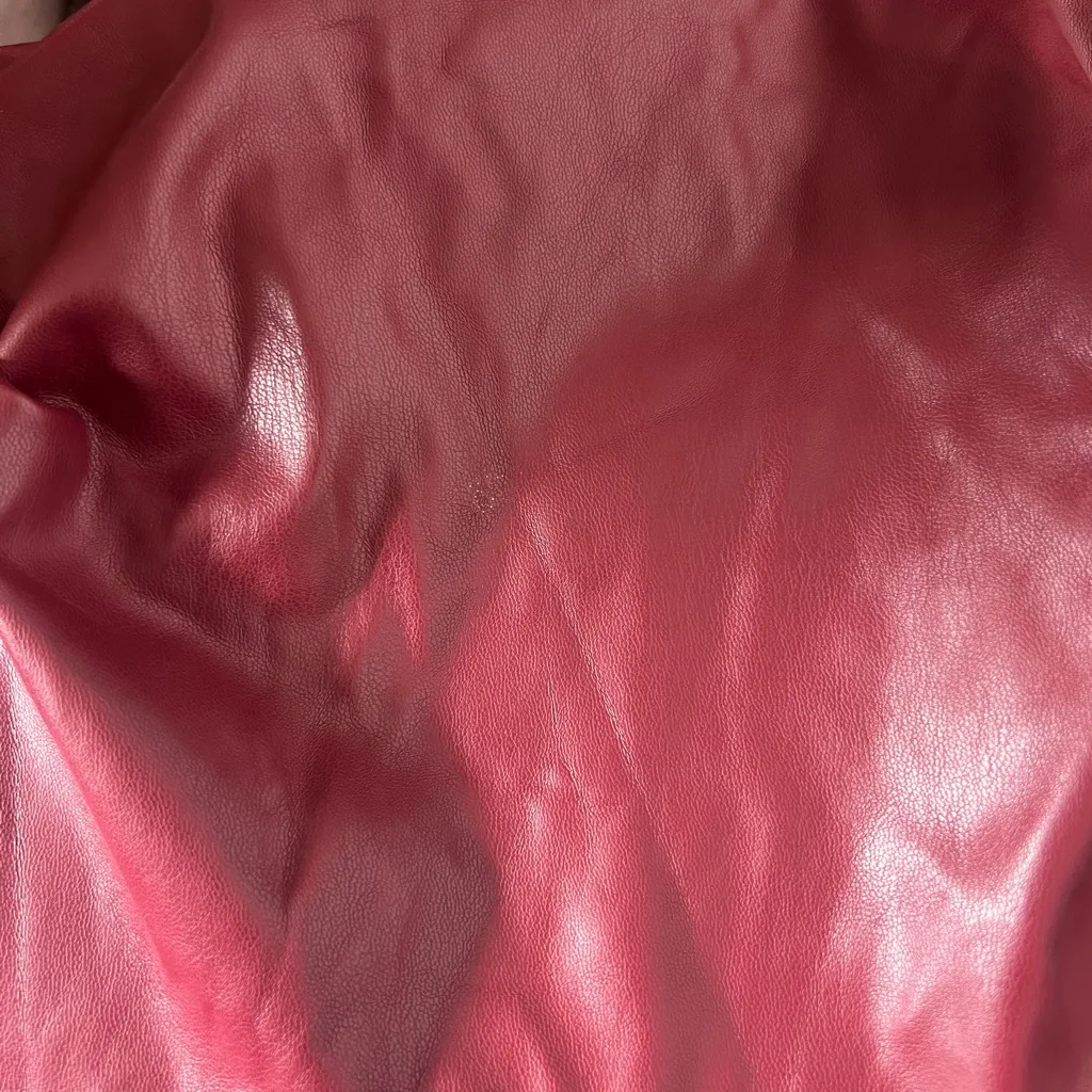 Nookie Burgundy Red Faux Leather Strapless Mini Dress Large Cocktail - Image 13