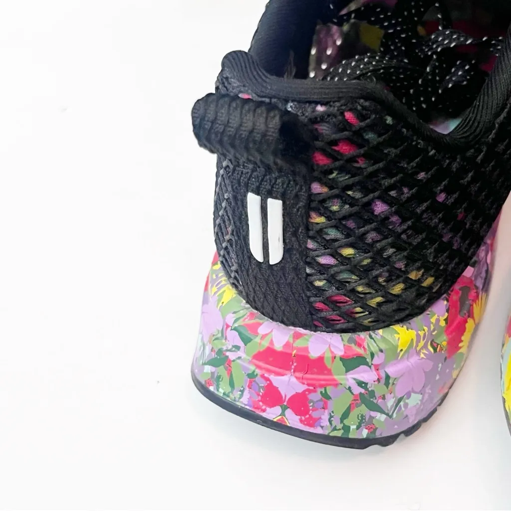 NOBULL Black Mesh Floral Super Bloom Tropical Print Lace Up Athletic Shoes 9.5 - Image 15
