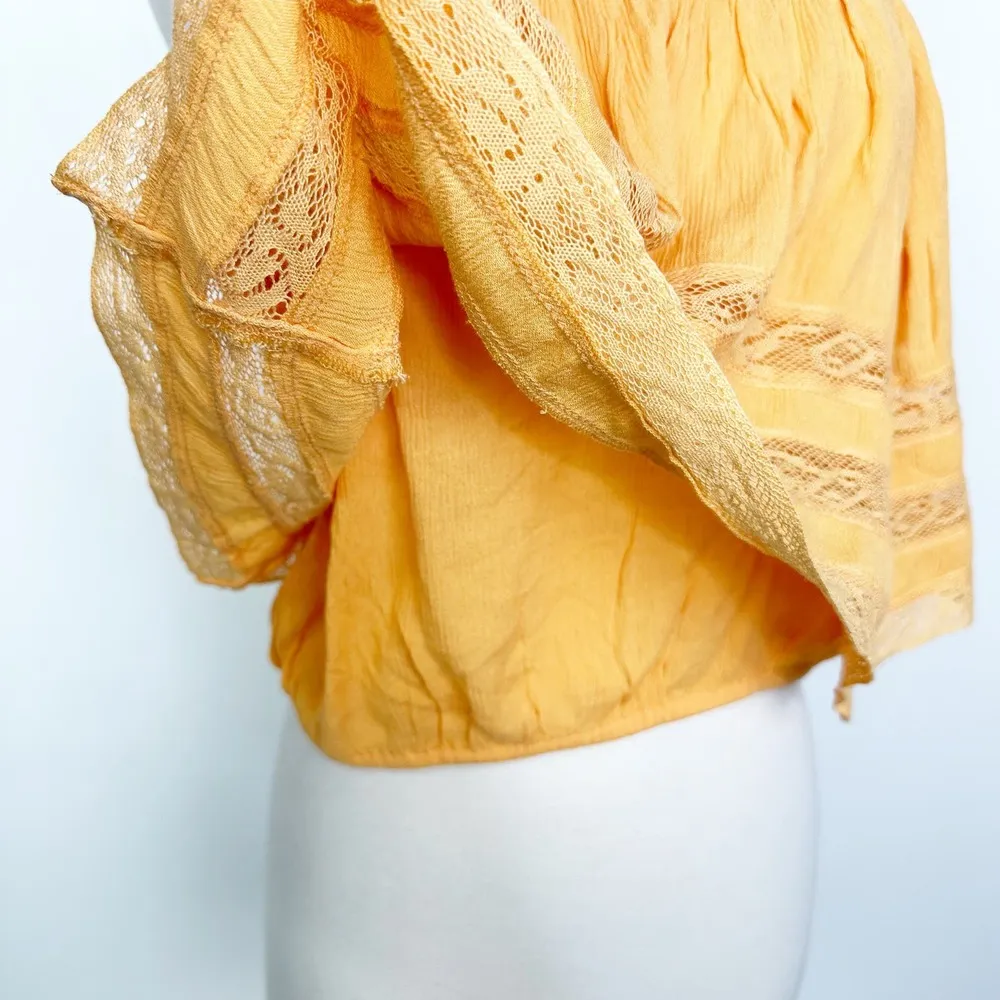 NWT Free People Home Again Tie Back Crop Cami Orange S - Image 5