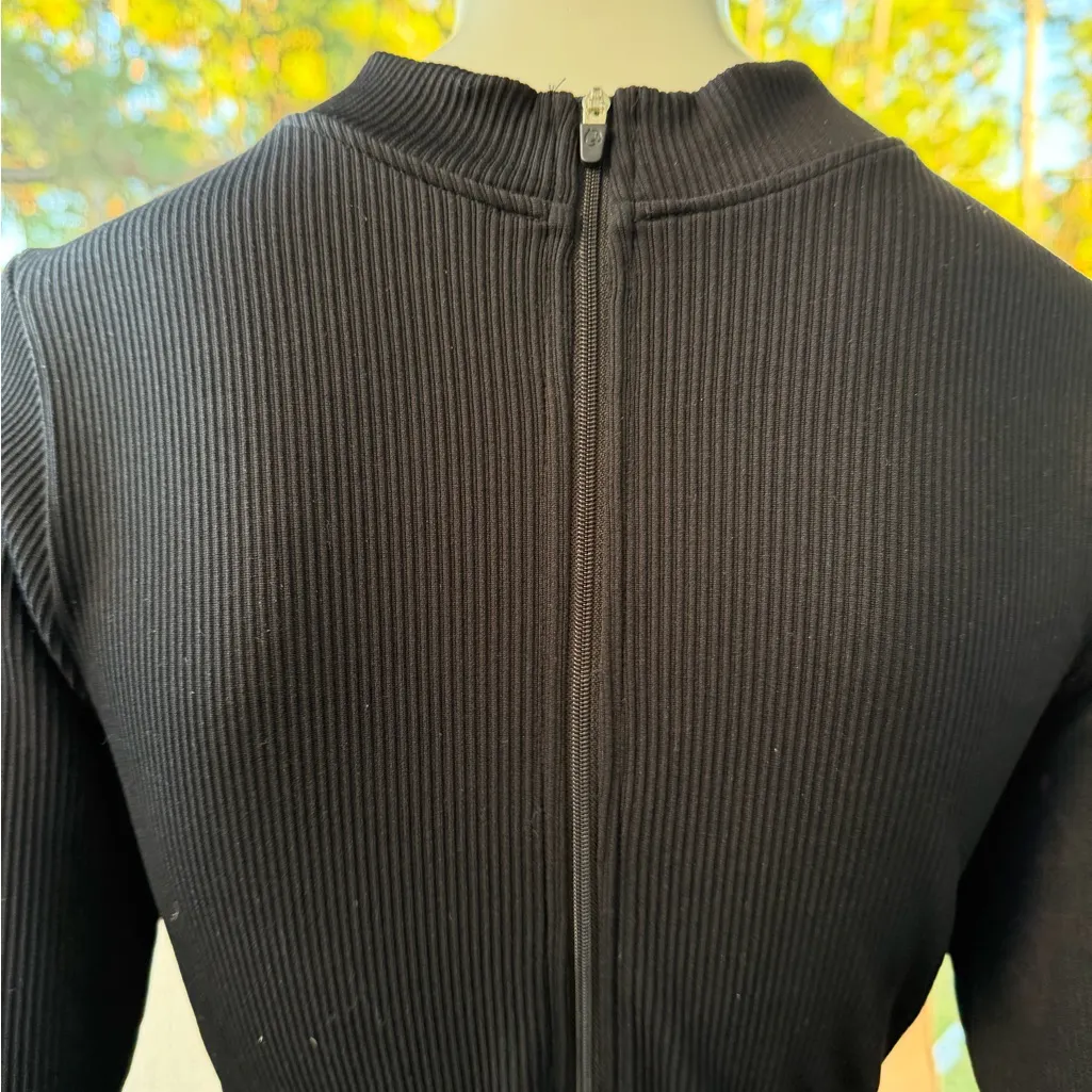 OQQ Chic Black Long Sleeve Dress - Image 3