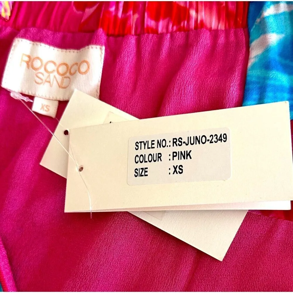 Rococo Sand Mini Dress in Pink XSmall New Womens Strapless Tropical Size XS - Image 8