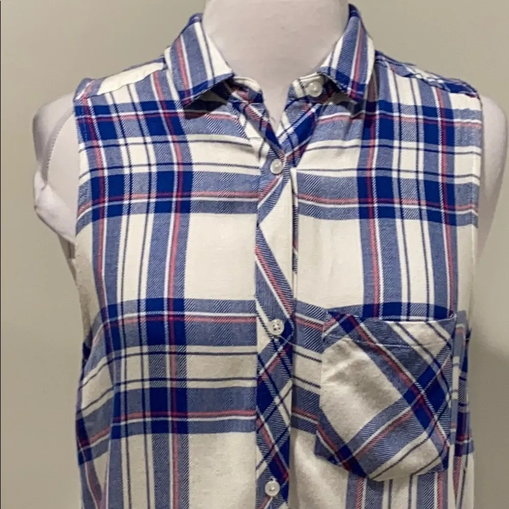 Rails Jordyn Sleeveless Plaid Hi Low Tunic - Image 5