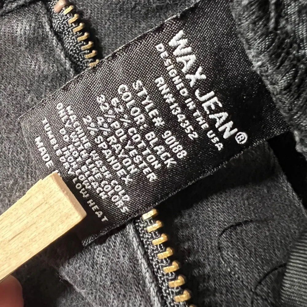 Wax Jean‎ Distressed Black Wash Skinny Jeans Ripped Frayed Hem Women's Size 9/29 - Image 4