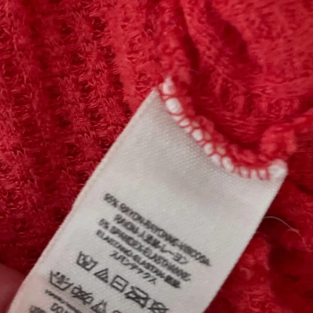 Free people, oversized, waffle Henley, high, low, raw edges top - Image 4