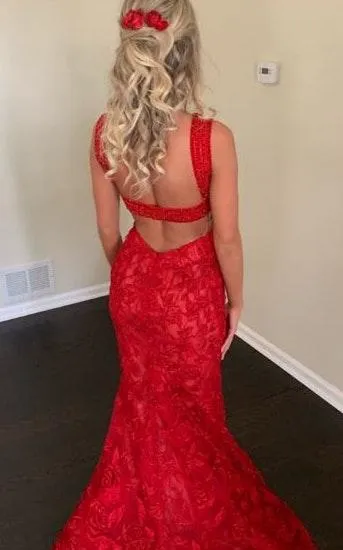 Red Rose Prom Dress - Image 4