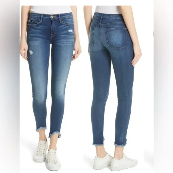 Frame Le Skinny de Jeanne Triangle Hem Jeans Size 25 - Image 2