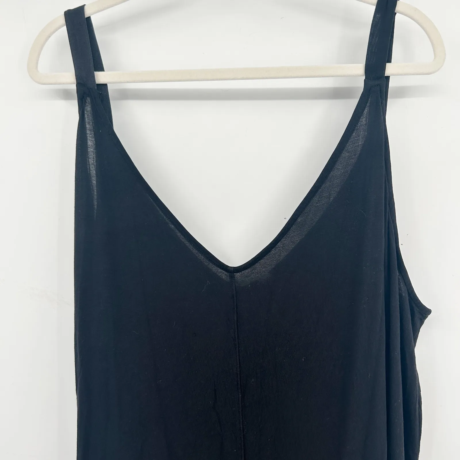 Athleta Womens Nightime Bliss Sleep V Neck Romper Lounge Wide Leg Jumpsuit 2X - Image 5