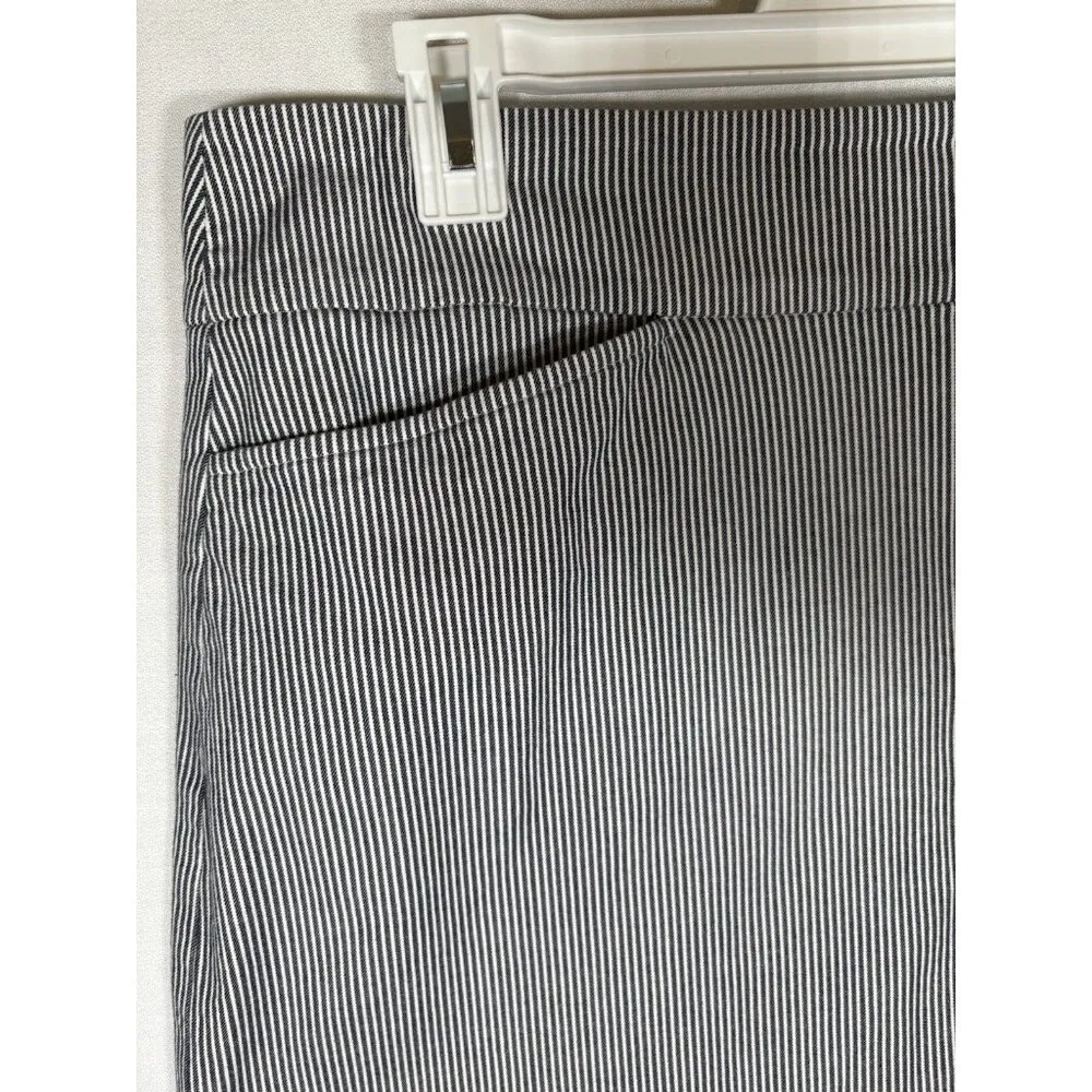 TALBOTS Stripped Pencil Skirt Classic Preppy Nautical Old Money Size 10 - Image 2