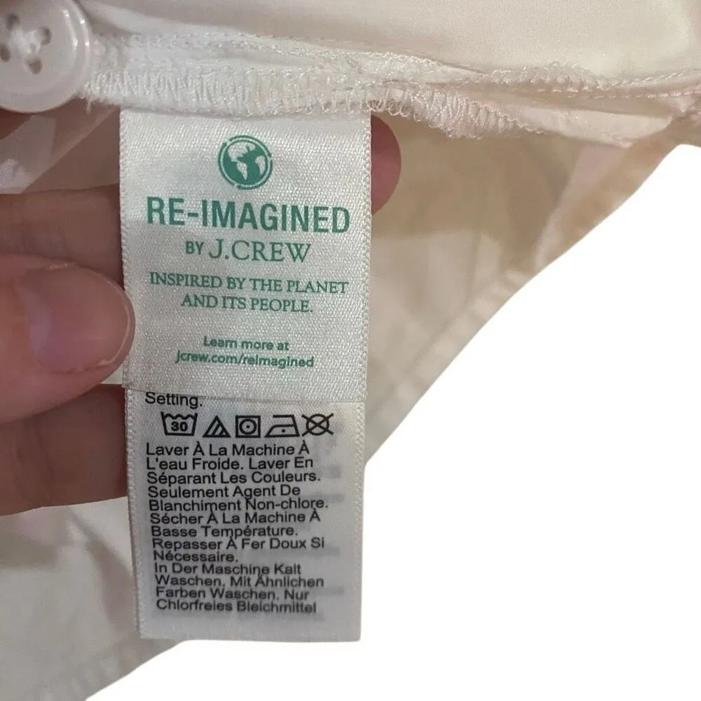 J. Crew shorts sleeve button down white size 12 style BR076 - Image 3