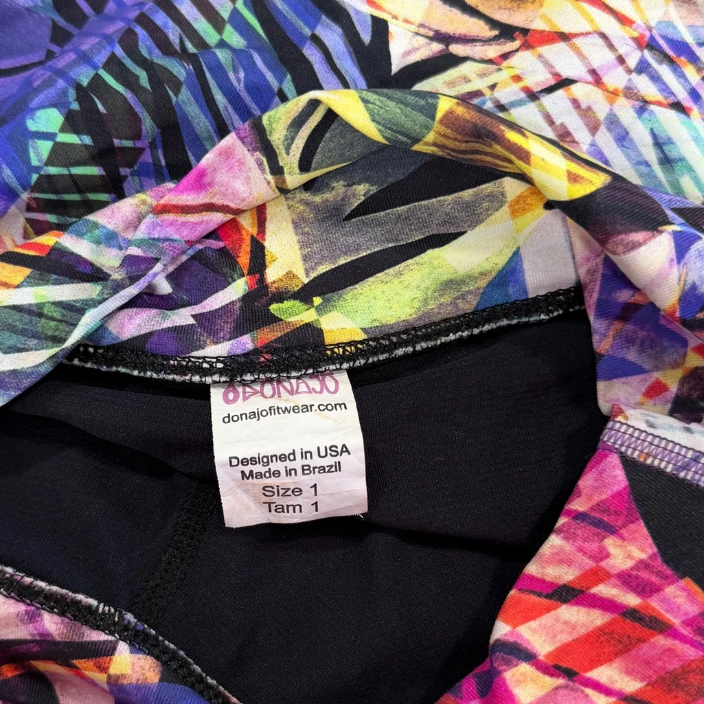 Dona Jo Abstract Pickle Ball Tennis Golf Skort Skirt Size 1 Small Black - Image 4